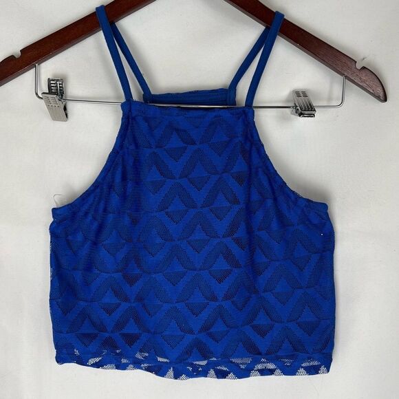 Primark Blue Double Layer Crop Top - Picture 1 of 4